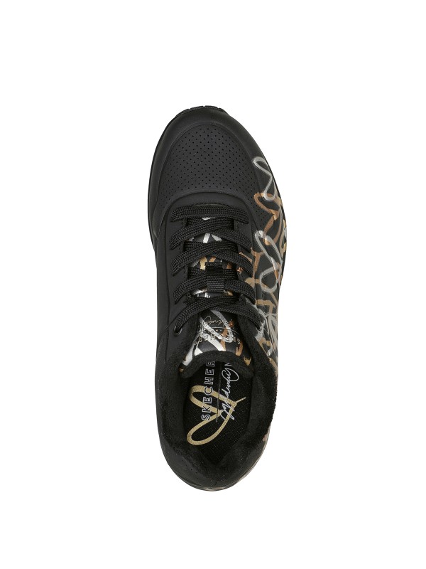 Skechers x JGoldcrown: Uno - Metallic Love 155523 NEGRO
