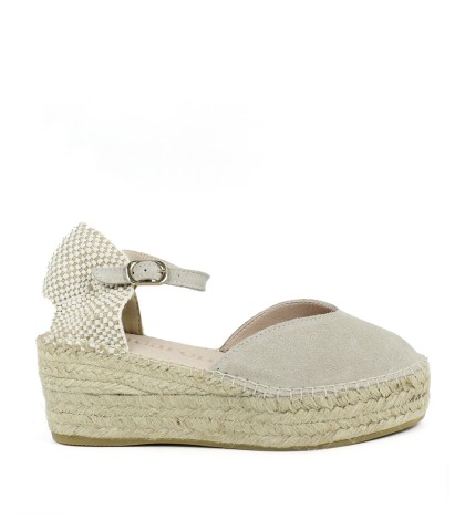 ALPARGATAS CON TACON YUTE JAVA BEIG
