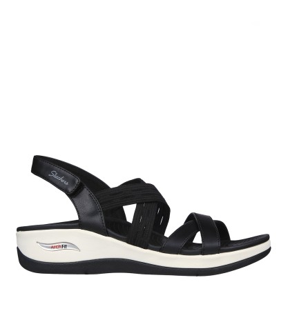 SKECHERS Arch Fit Sunshine - Luxe Lady NEGRO